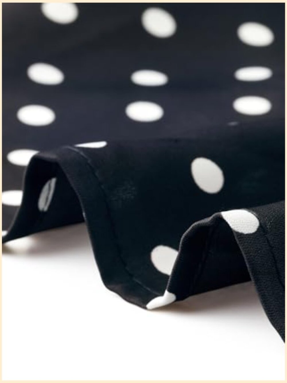 Sleeveless V Neck Polka Dot Midi Dress with Lace Trim - Picture 5 of 5